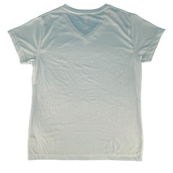 LAT Sublivie Ladies Fitted Sublimation Tee Shirt Top Solid White V-Neck Large - Picture 5 of 10
